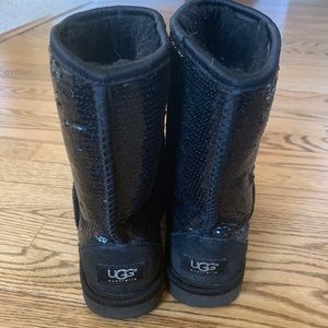 UGG boots- Black sequin short - Size 8